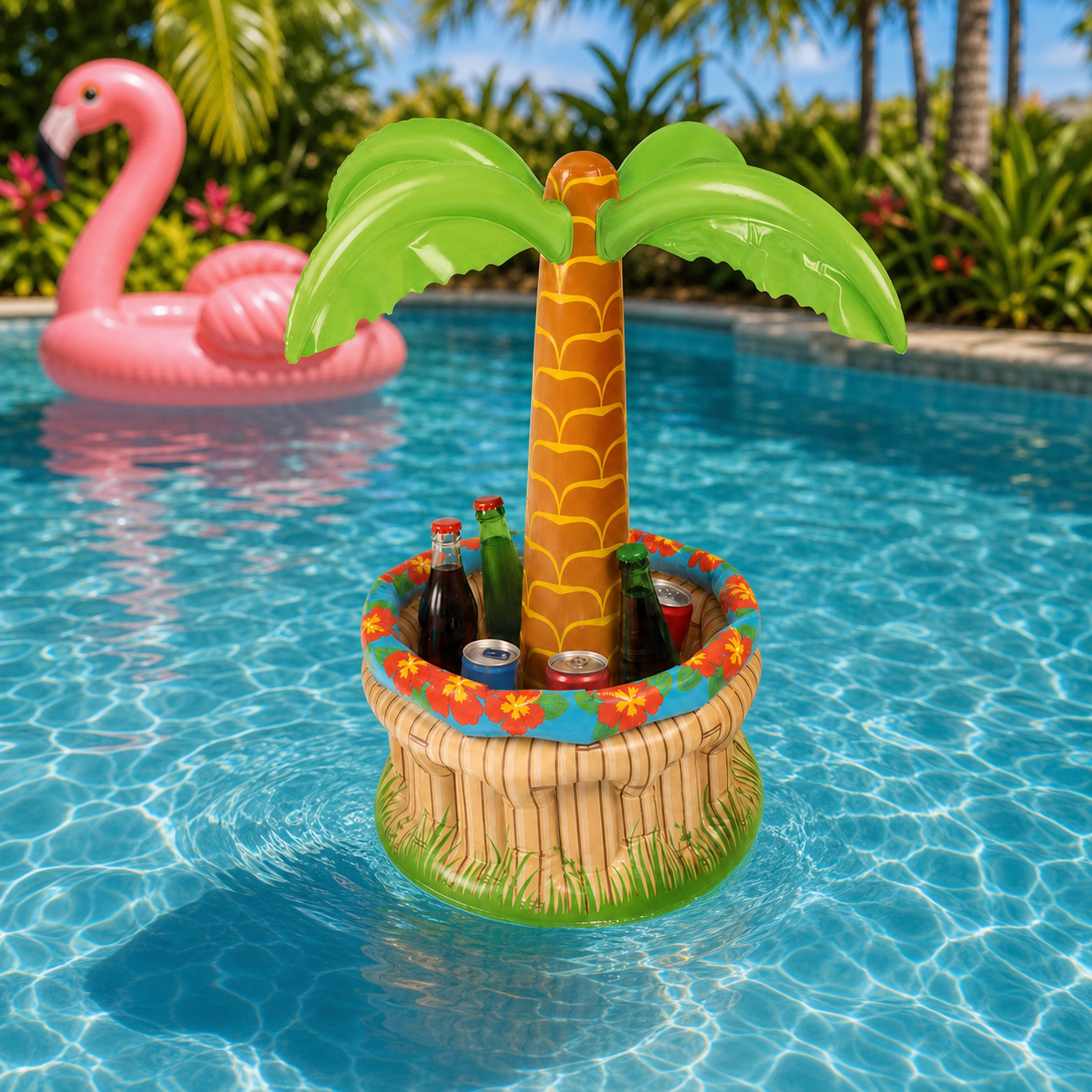 Inflatable Floating Cup Holder Tray — Pool Party Drink & Fruit Float for Adults