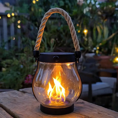 Easter Flash Sale -  Kaliiqo™ Flickering Flame Solar Lantern Outdoor Lights