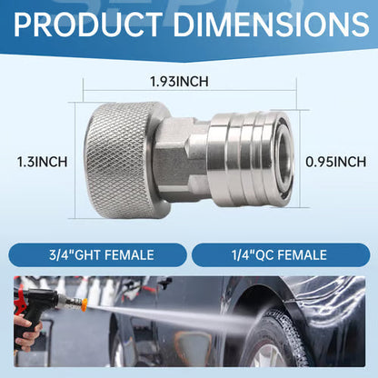 Pro-Grade Stainless Steel Quick Connect Adapter
