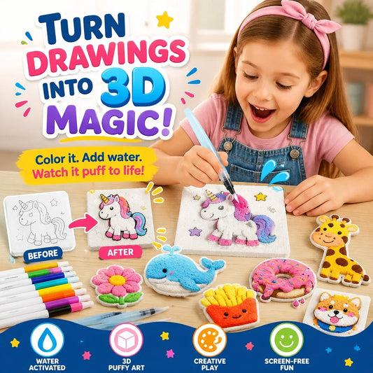 🔥🔥Last Day 69% off🔥3D Puffy Texture Paper- Turn Simple Drawings Into Fun Puffy 3D Art🪄