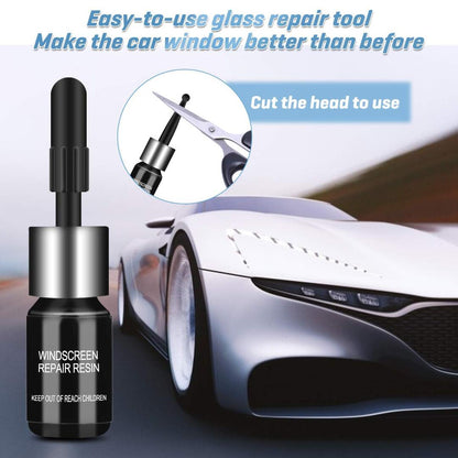 Windshield Crack Repair Kit – Advanced Resin, Curing Film & Scraper for Quick, Invisible Fixes – Long-Lasting Protection
