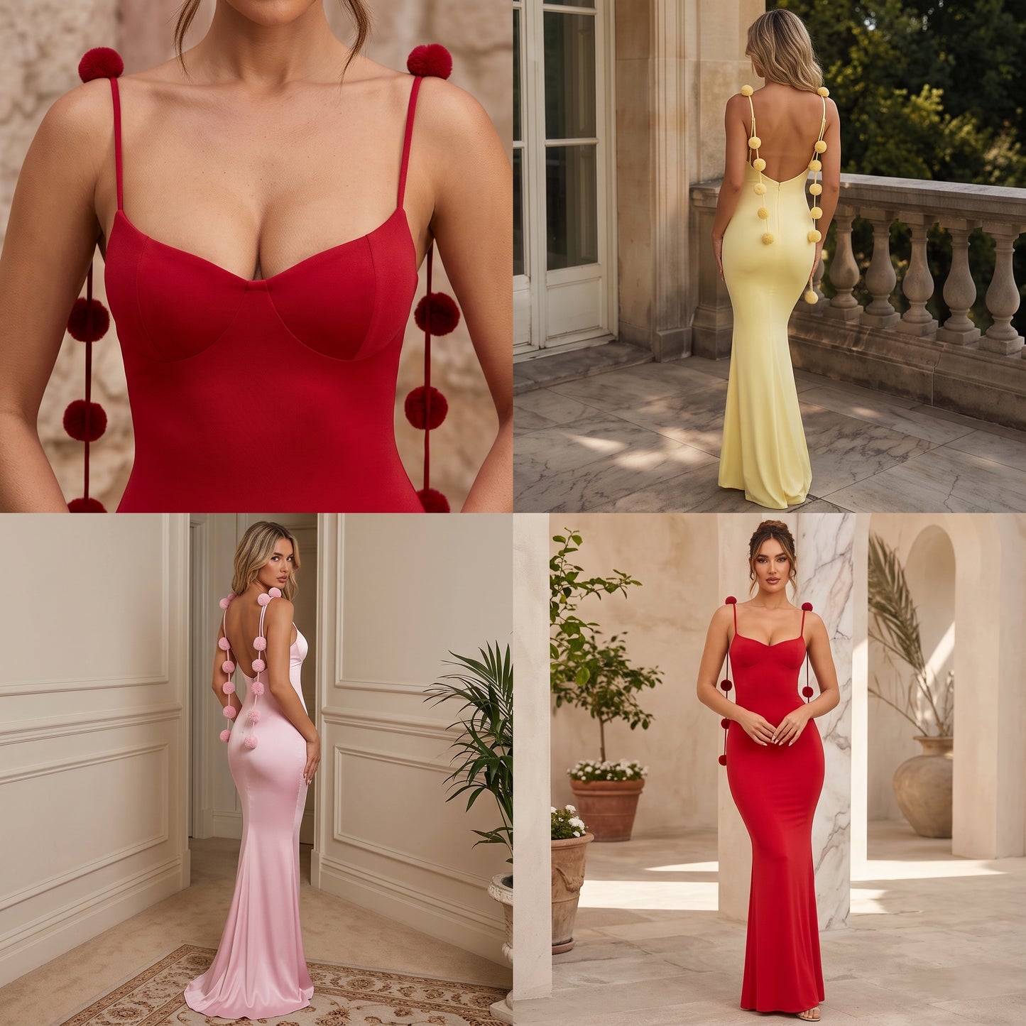 Backless Bodycon Maxi Dress