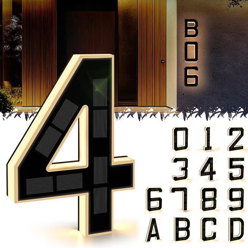 🌍Earth Day Solar Sale🌍 Solar Lighted House Number - Waterproof LED Address Sign