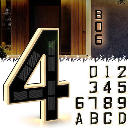🌍Earth Day Solar Sale🌍 Solar Lighted House Number - Waterproof LED Address Sign