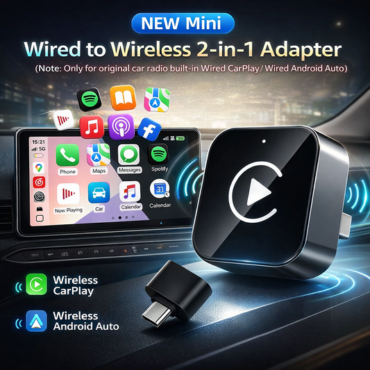 🚗 2026 Upgraded Wireless CarPlay Adapter – 2-in-1 CarPlay & Android Auto for Seamless Navigation & Entertainment