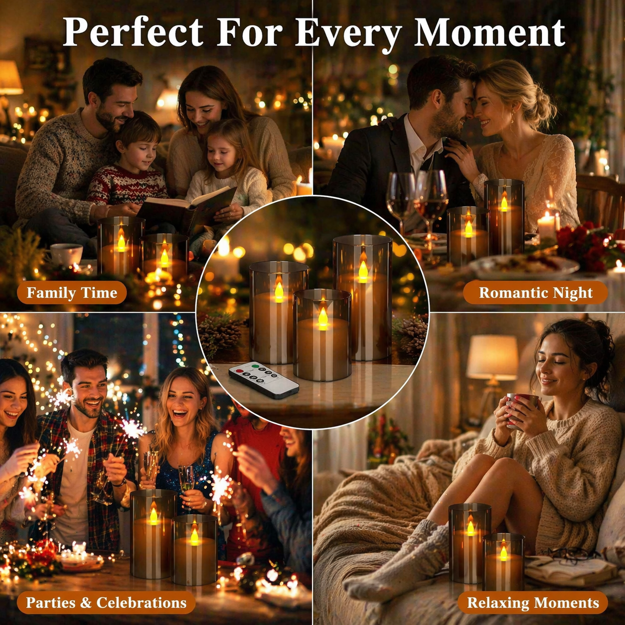 Flameless Candle Set — Instant Cozy Glow Anywhere