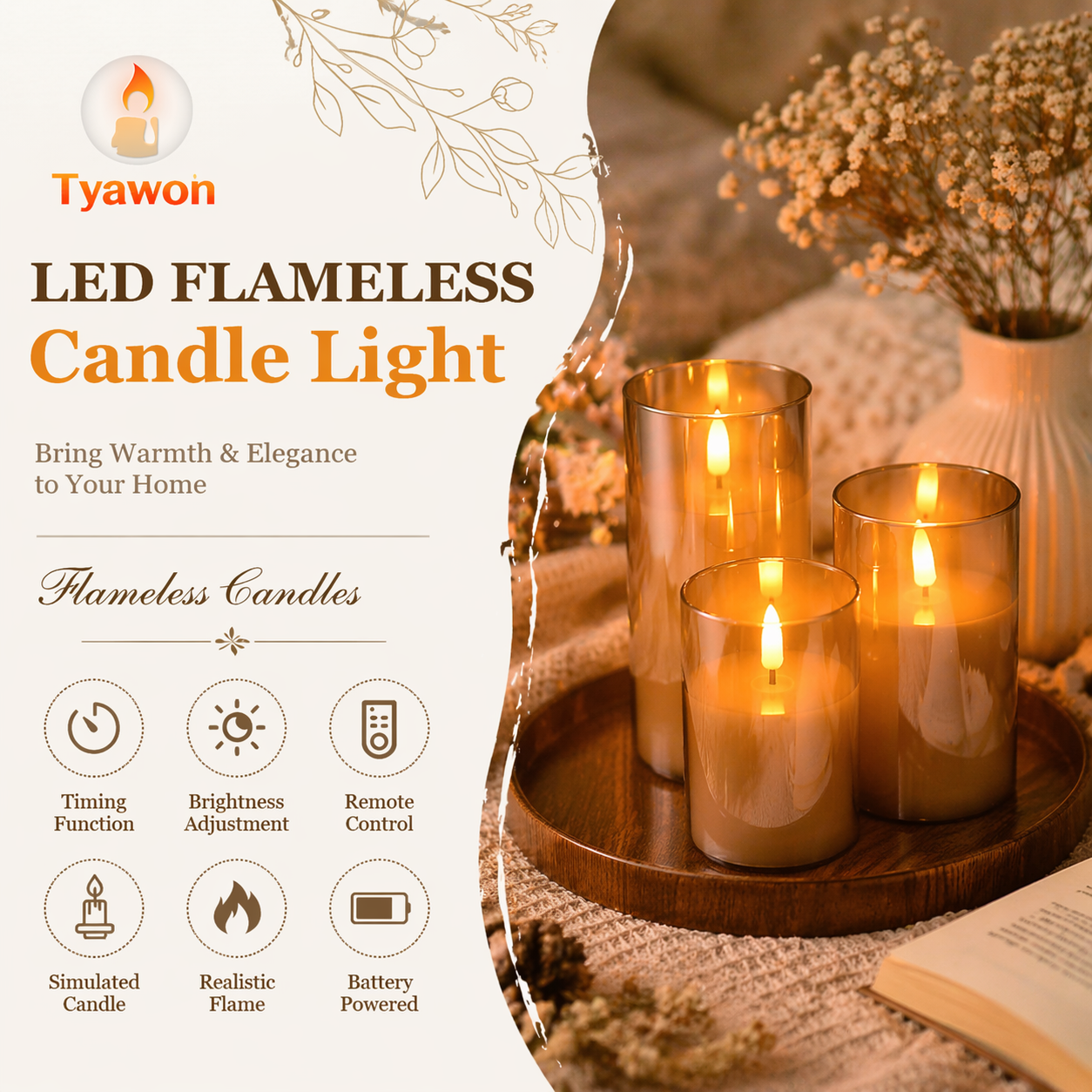 Flameless Candle Set — Instant Cozy Glow Anywhere