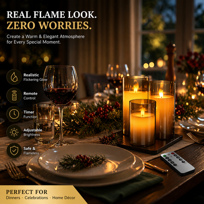 Flameless Candle Set — Instant Cozy Glow Anywhere