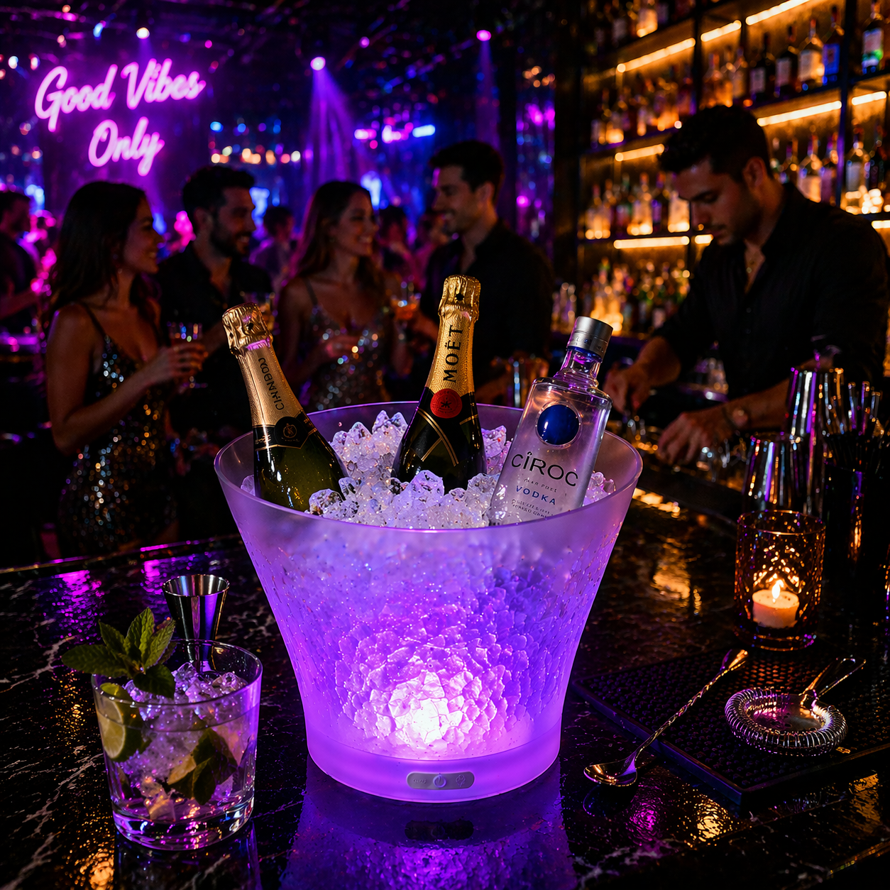 Glow Ice Bucket Speaker – 7L Bluetooth Party Bucket