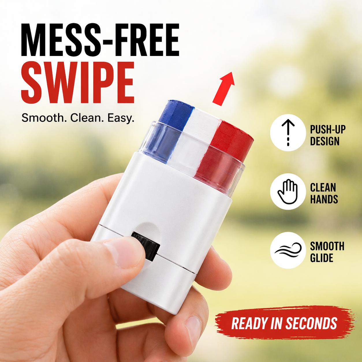National Flag Face Paint Stick — 3 Colors for Game Day & Celebrations
