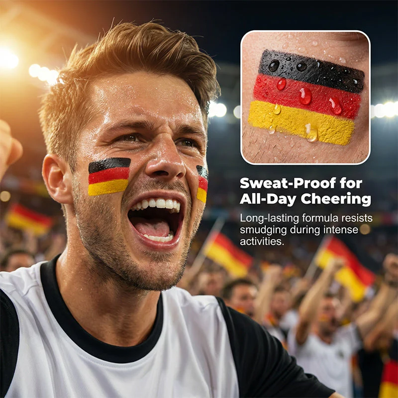 National Flag Face Paint Stick — 3 Colors for Game Day & Celebrations