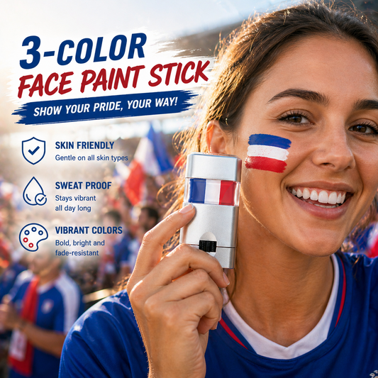 National Flag Face Paint Stick — 3 Colors for Game Day & Celebrations