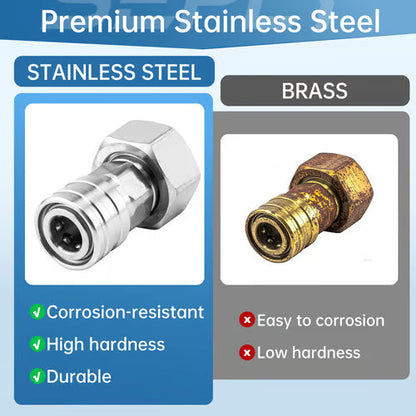 Pro-Grade Stainless Steel Quick Connect Adapter