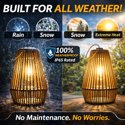 🌍Earth Day Solar Sale🌍 Kaliiqo™ Solar Powered Rattan Lanterns