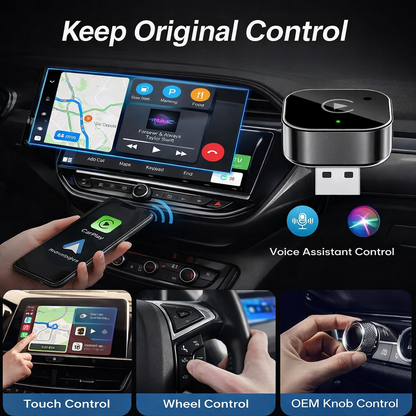 🚗 2026 Upgraded Wireless CarPlay Adapter – 2-in-1 CarPlay & Android Auto for Seamless Navigation & Entertainment