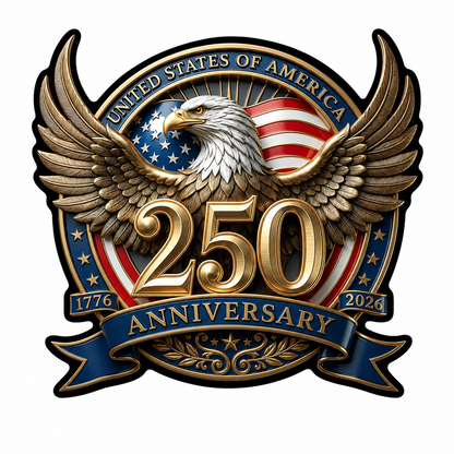United States 250th Anniversary - Patriotic Flag Decal Sticker