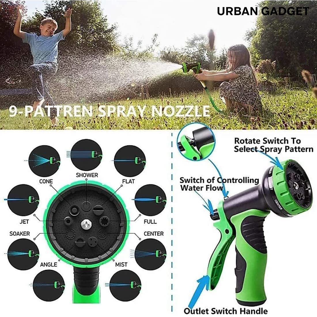 Fluffern™ Expandable Flexible Water Hose With Spray Gun