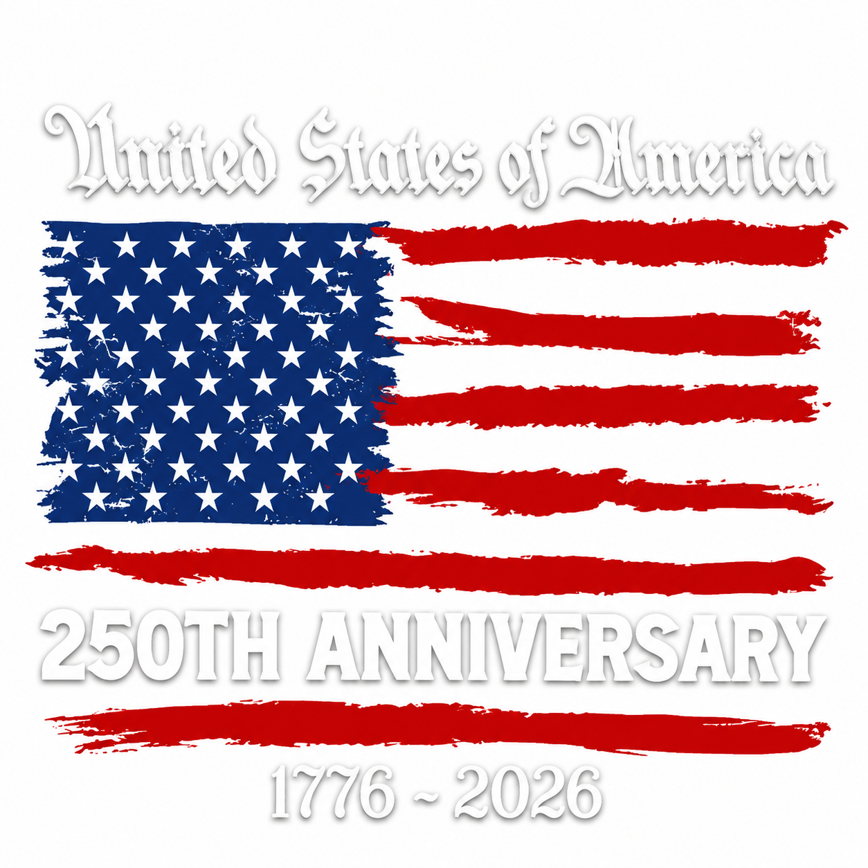 United States 250th Anniversary - Patriotic Flag Decal Sticker