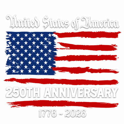 United States 250th Anniversary - Patriotic Flag Decal Sticker
