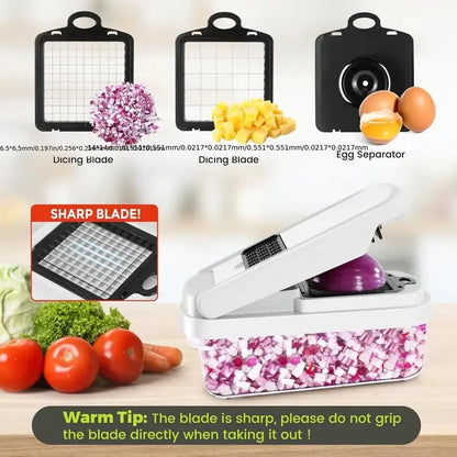 10-in-1 Vegetable Chopper – Slice, Dice & Prep Vegetables in Seconds