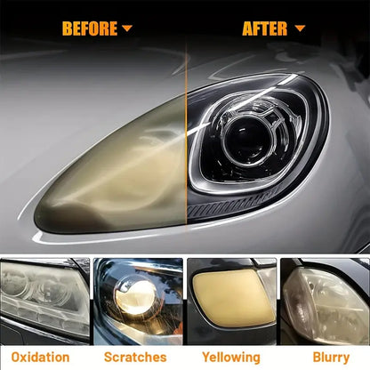 Instant Headlight Restoration Cleaner - Remove Yellowing & Restore Crystal Clarity