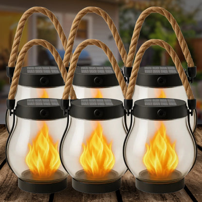 Easter Flash Sale -  Kaliiqo™ Flickering Flame Solar Lantern Outdoor Lights