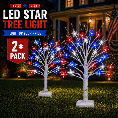 Deluxe Patriotic LED Star Tree Lights