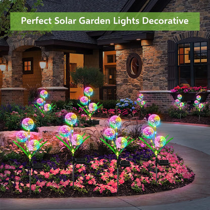 ☀️ Solar LED Dandelion Stake Lights 🌼Waterproof Outdoor Garden Lights for Lawn, Patio & Yard