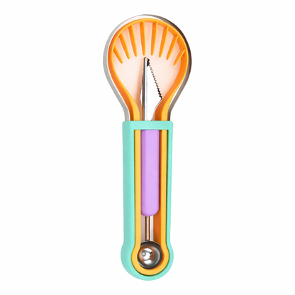 The 3-in-1 Multi-Function Melon Ball Scoop & Carving Knife Set