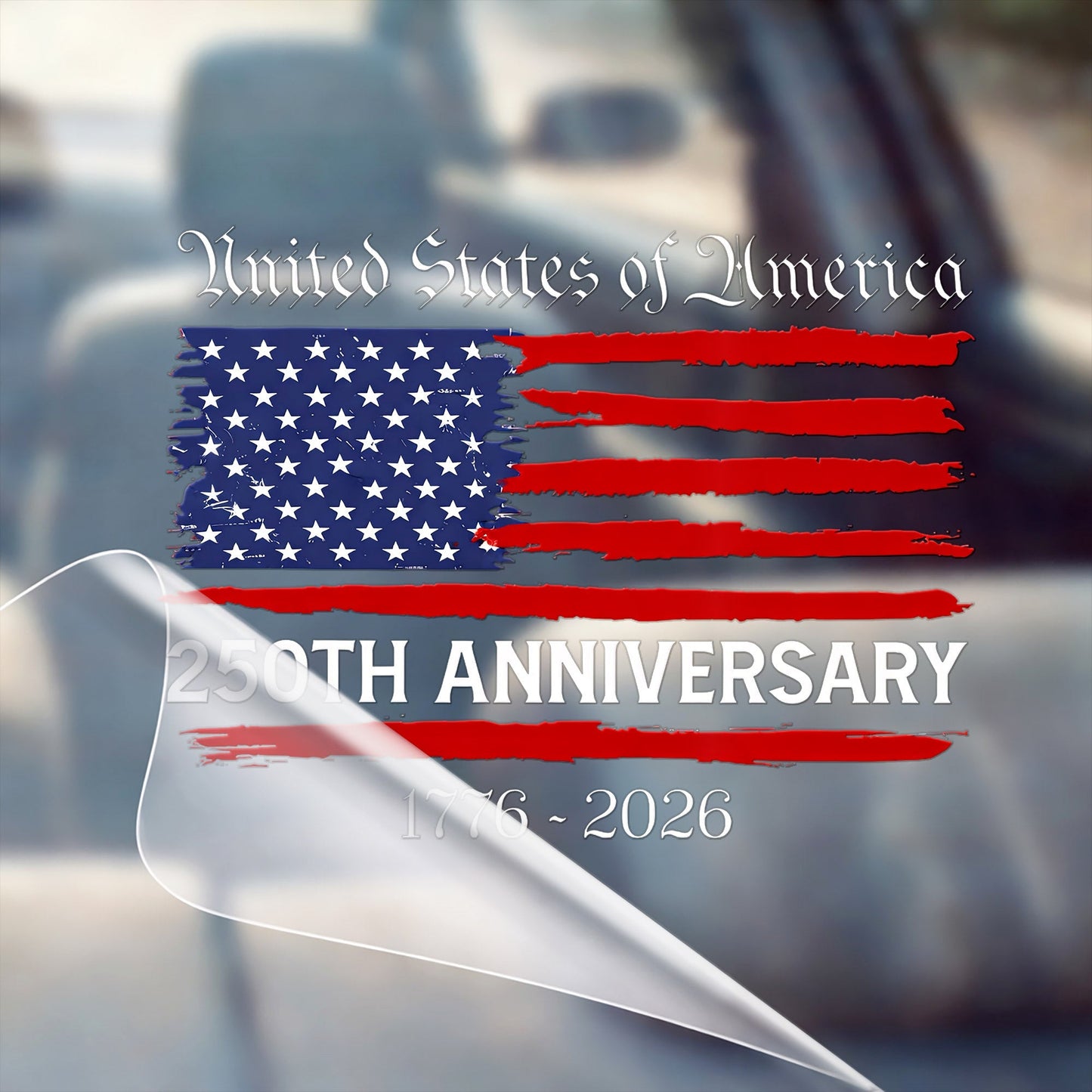 United States 250th Anniversary - Patriotic Flag Decal Sticker