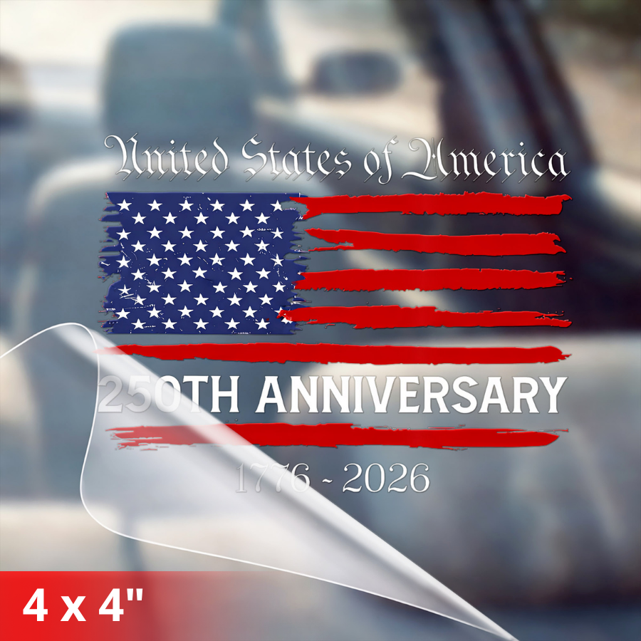 United States 250th Anniversary - Patriotic Flag Decal Sticker