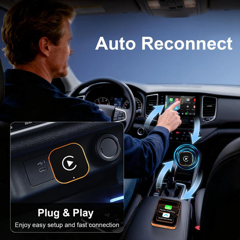 🚗 2026 Upgraded Wireless CarPlay Adapter – 2-in-1 CarPlay & Android Auto for Seamless Navigation & Entertainment