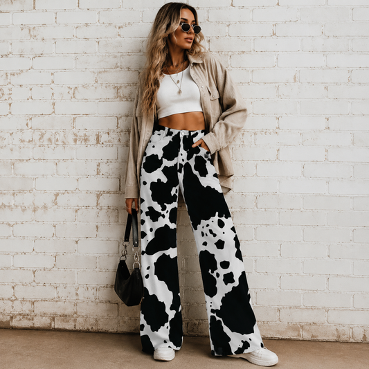Statement Wide-Leg Print Pants