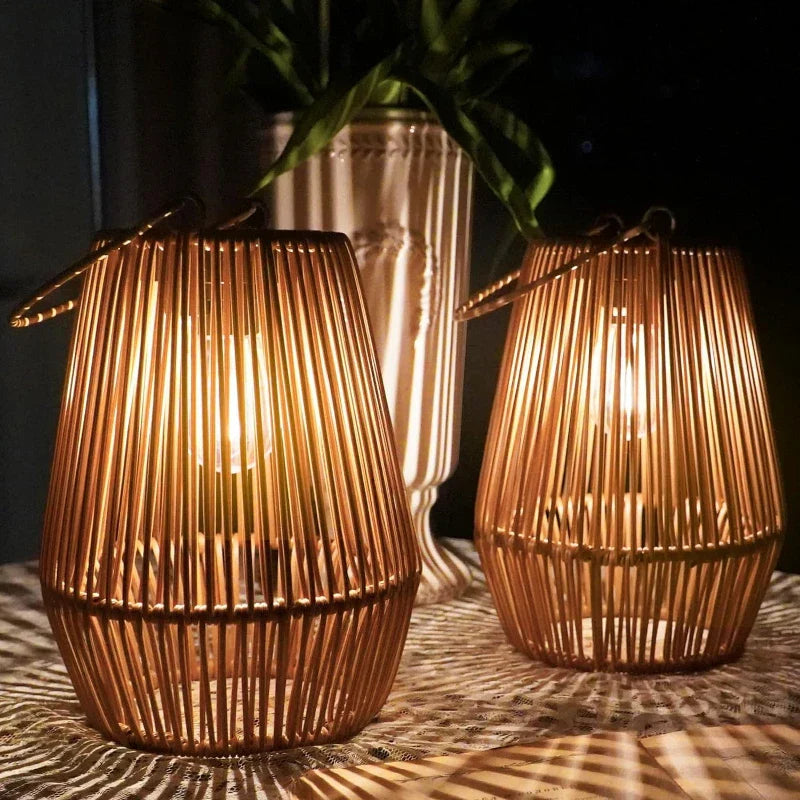 🌍Earth Day Solar Sale🌍 Kaliiqo™ Solar Powered Rattan Lanterns