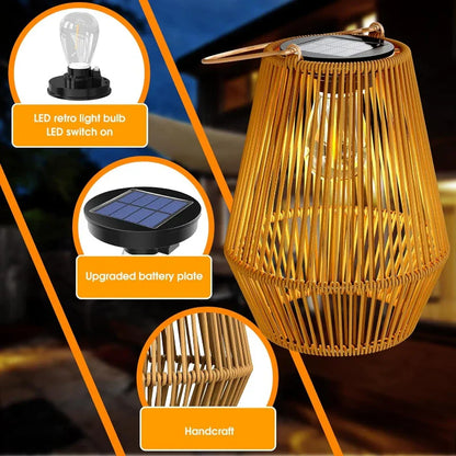 🌍Earth Day Solar Sale🌍 Kaliiqo™ Solar Powered Rattan Lanterns