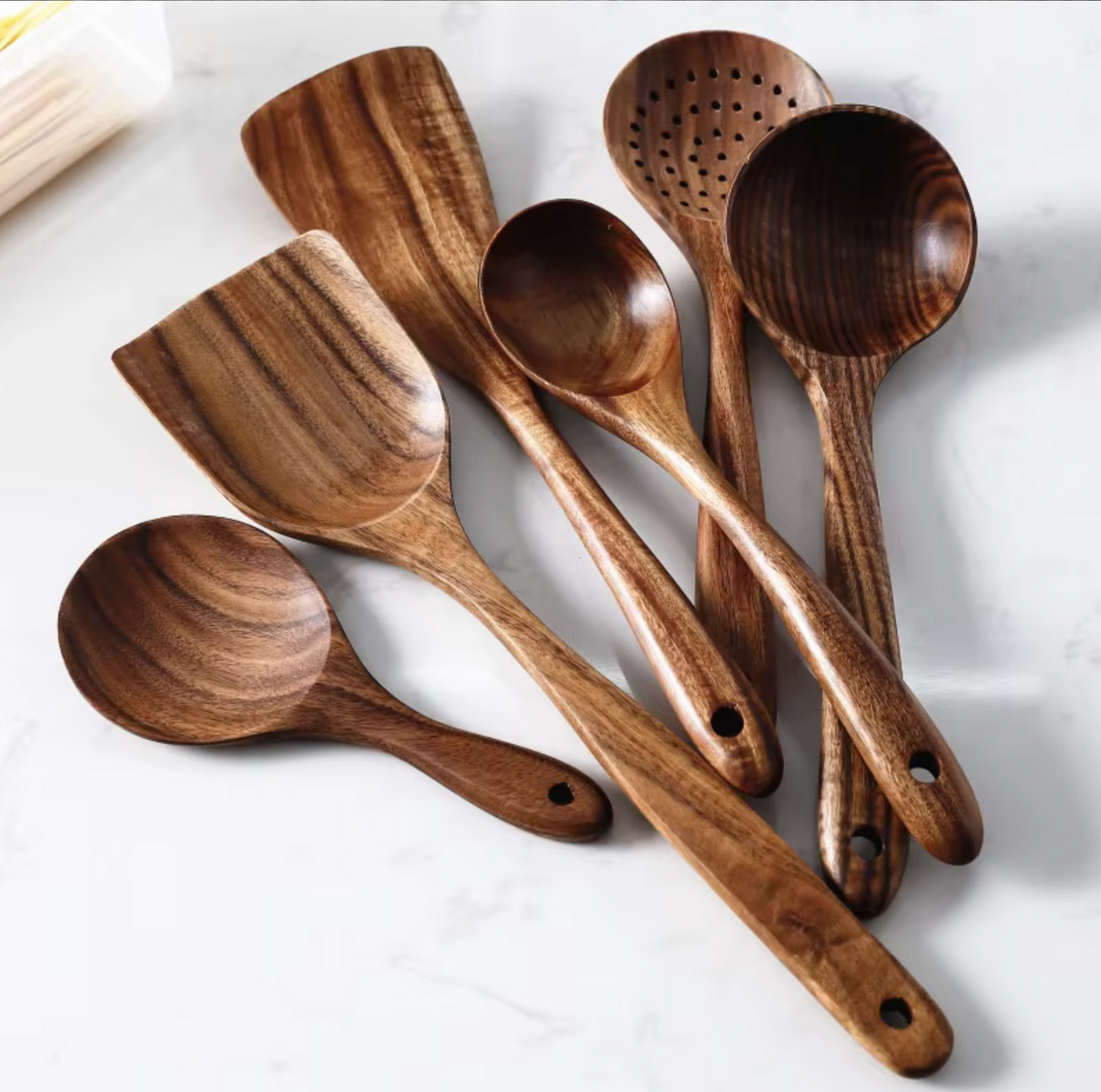 Natural Teak Wooden Utensil Set