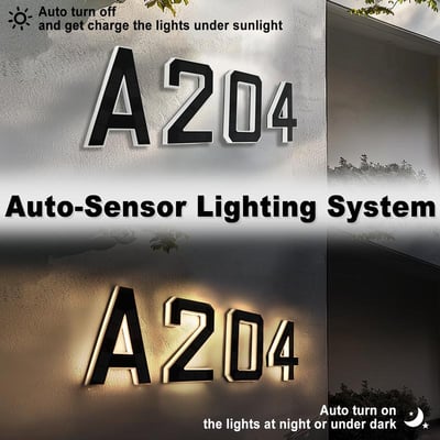 🌍Earth Day Solar Sale🌍 Solar Lighted House Number - Waterproof LED Address Sign