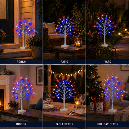 Deluxe Patriotic LED Star Tree Lights