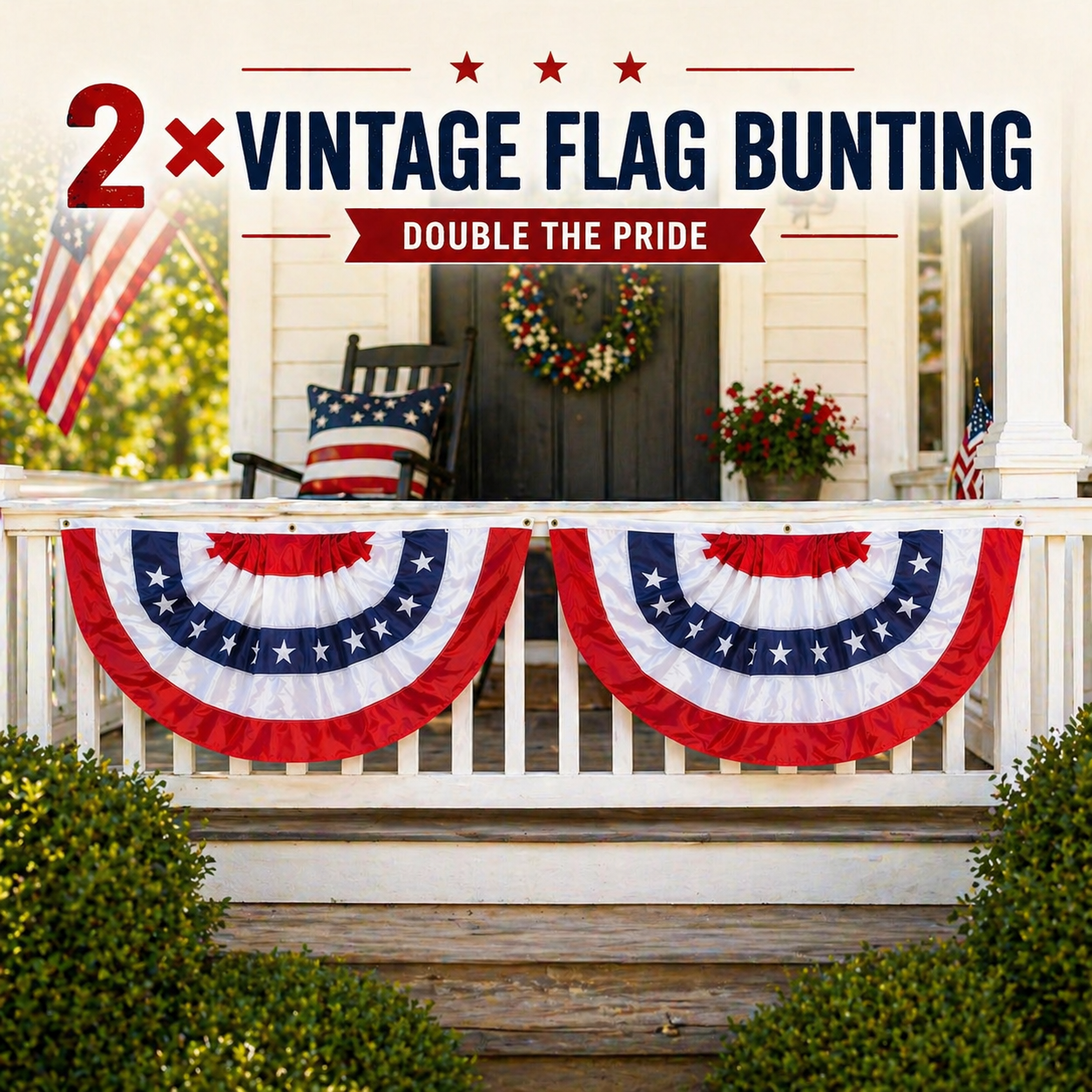 2 * Heritage American Flag