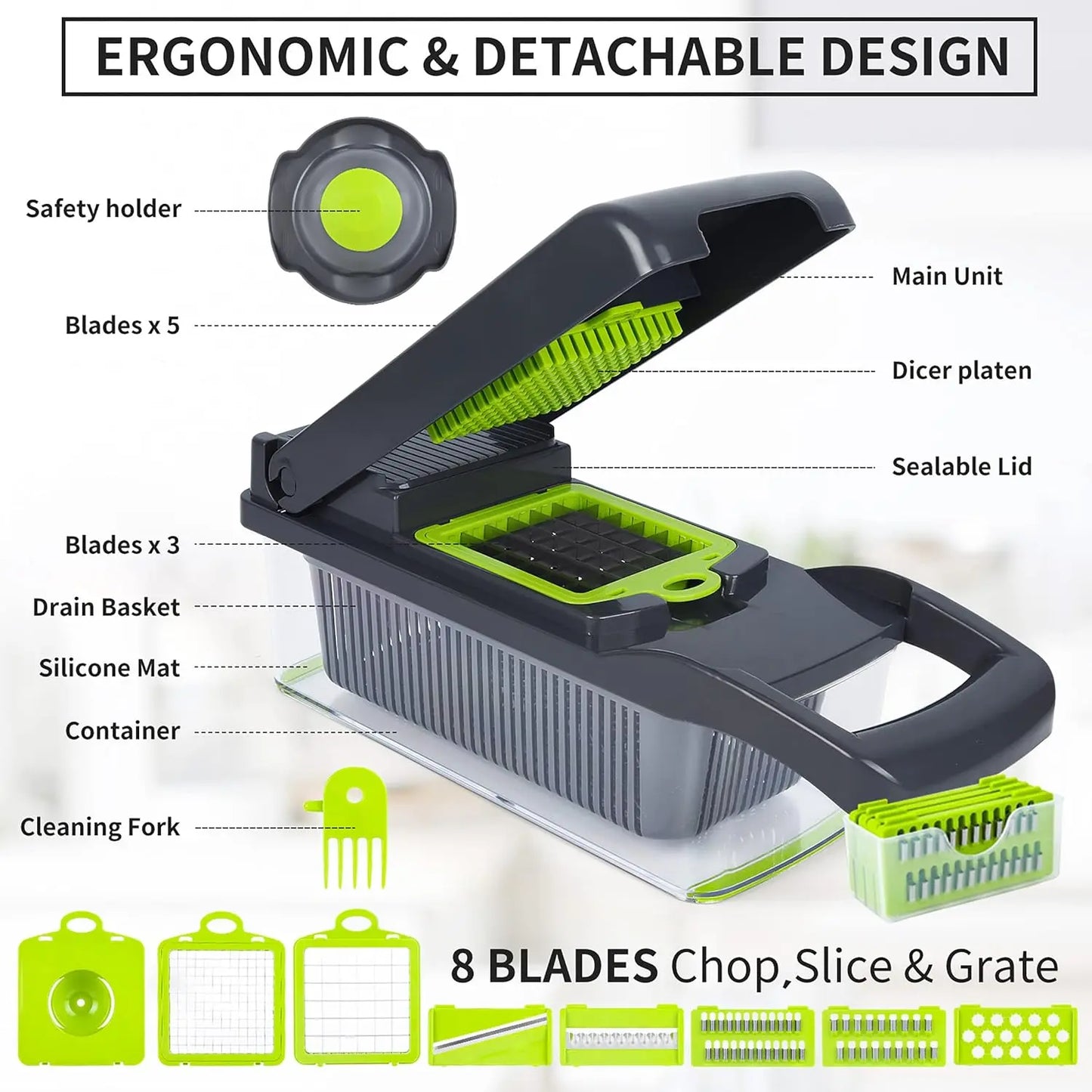14-in-1 Vegetable Chopper Pro – Slice, Dice & Prep in Seconds