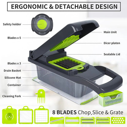 14-in-1 Vegetable Chopper Pro – Slice, Dice & Prep in Seconds