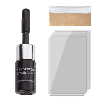 Windshield Crack Repair Kit – Advanced Resin, Curing Film & Scraper for Quick, Invisible Fixes – Long-Lasting Protection