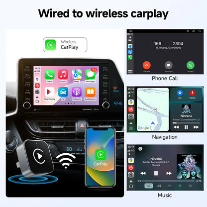 🚗 2026 Upgraded Wireless CarPlay Adapter – 2-in-1 CarPlay & Android Auto for Seamless Navigation & Entertainment
