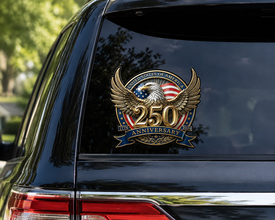 United States 250th Anniversary - Patriotic Flag Decal Sticker