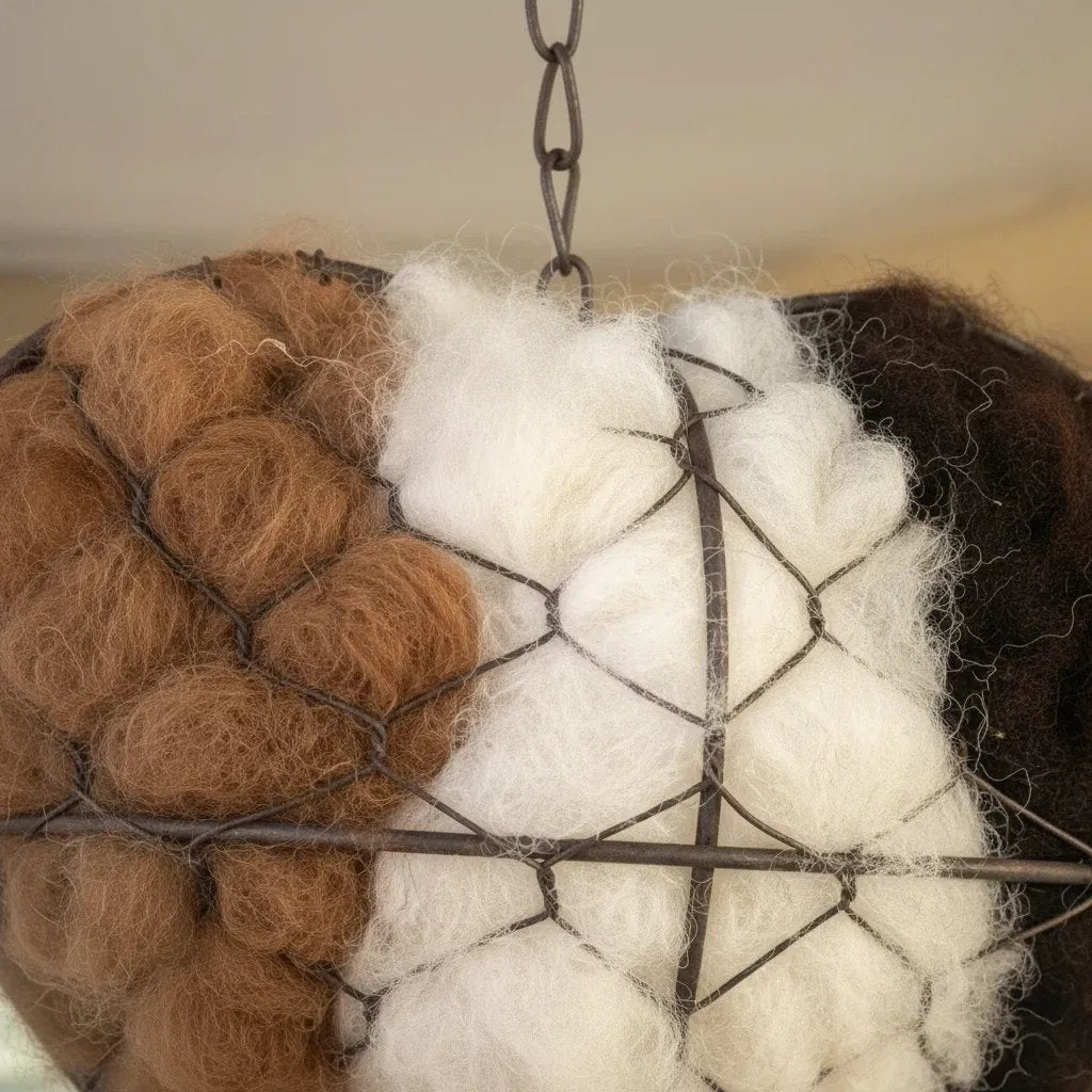 Handmade Alpaca Fiber Bird Nesting Heart for Birds🕊️