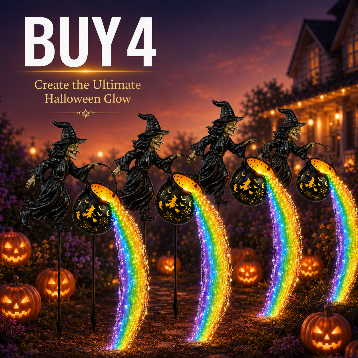 Early Halloween Special 49% OFF🎃Halloween Witch Cauldron Garden Light