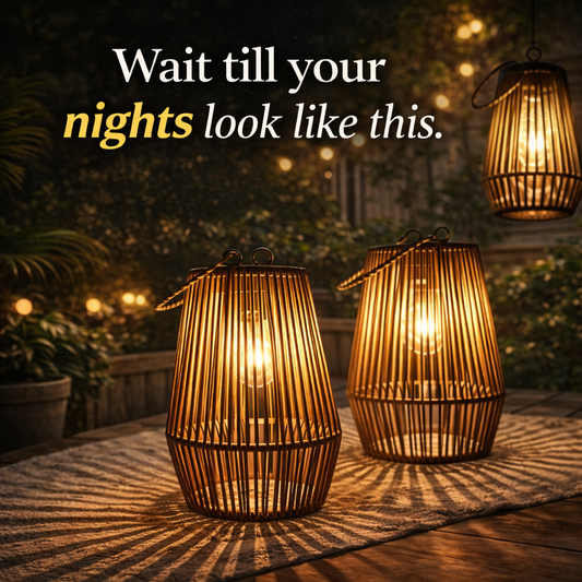 🌍Earth Day Solar Sale🌍 Kaliiqo™ Solar Powered Rattan Lanterns