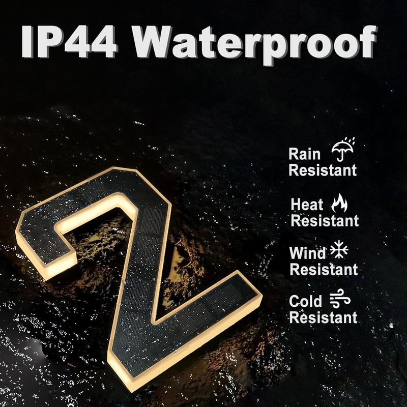 🌍Earth Day Solar Sale🌍 Solar Lighted House Number - Waterproof LED Address Sign