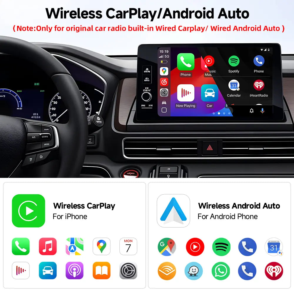 🚗 2026 Upgraded Wireless CarPlay Adapter – 2-in-1 CarPlay & Android Auto for Seamless Navigation & Entertainment