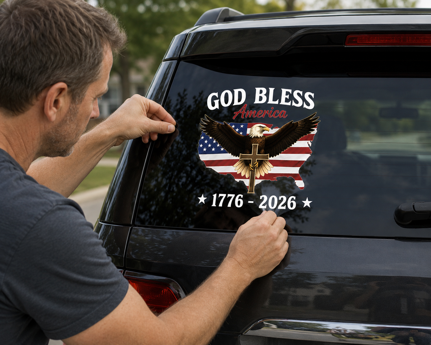 United States 250th Anniversary - Patriotic Flag Decal Sticker
